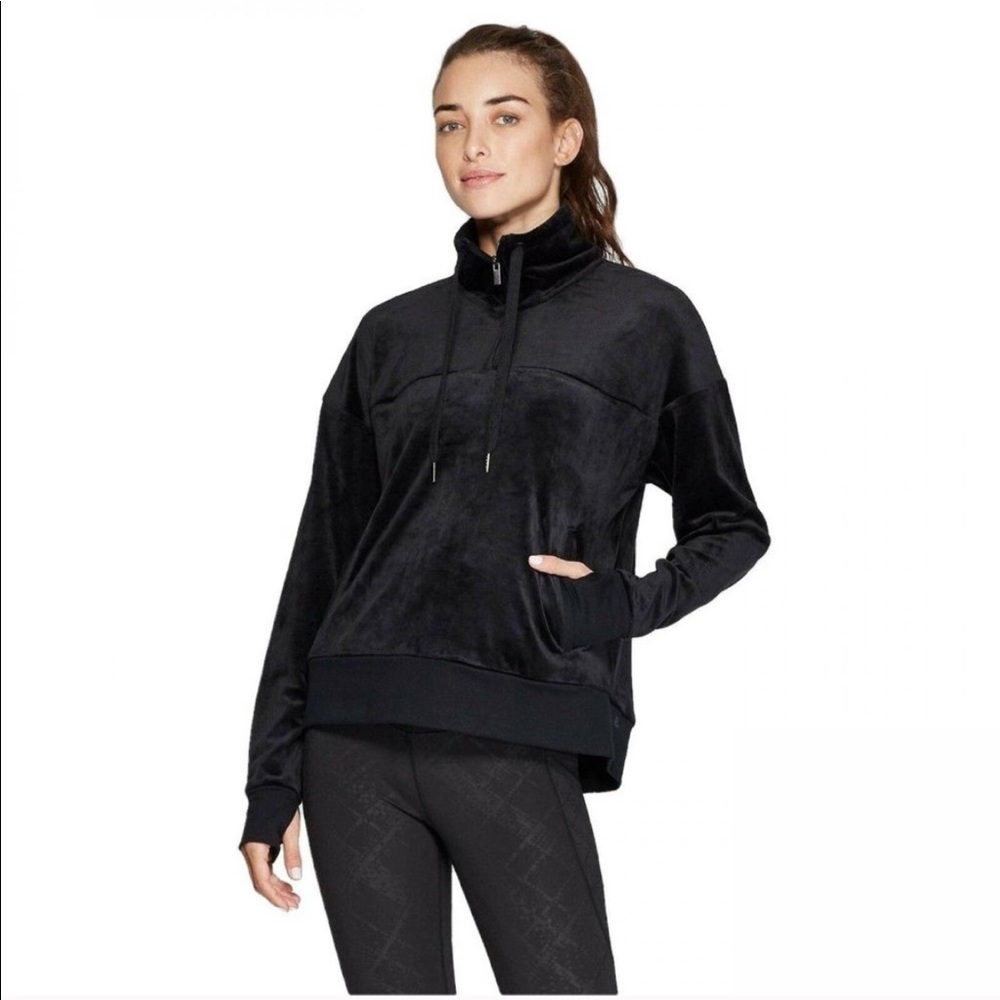 Champion black soft half-zip sweatshirt